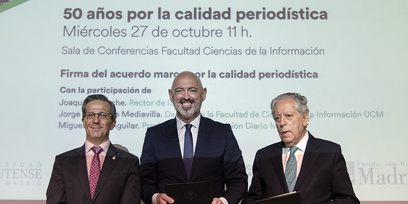 Acuerdo entre la UCM y la Fundación Diario Madrid para promover el periodismo de calidad